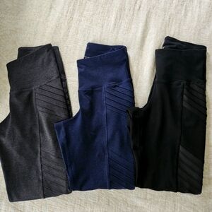 Old Navy Leggings Trio in Charcoal, Navy & Black